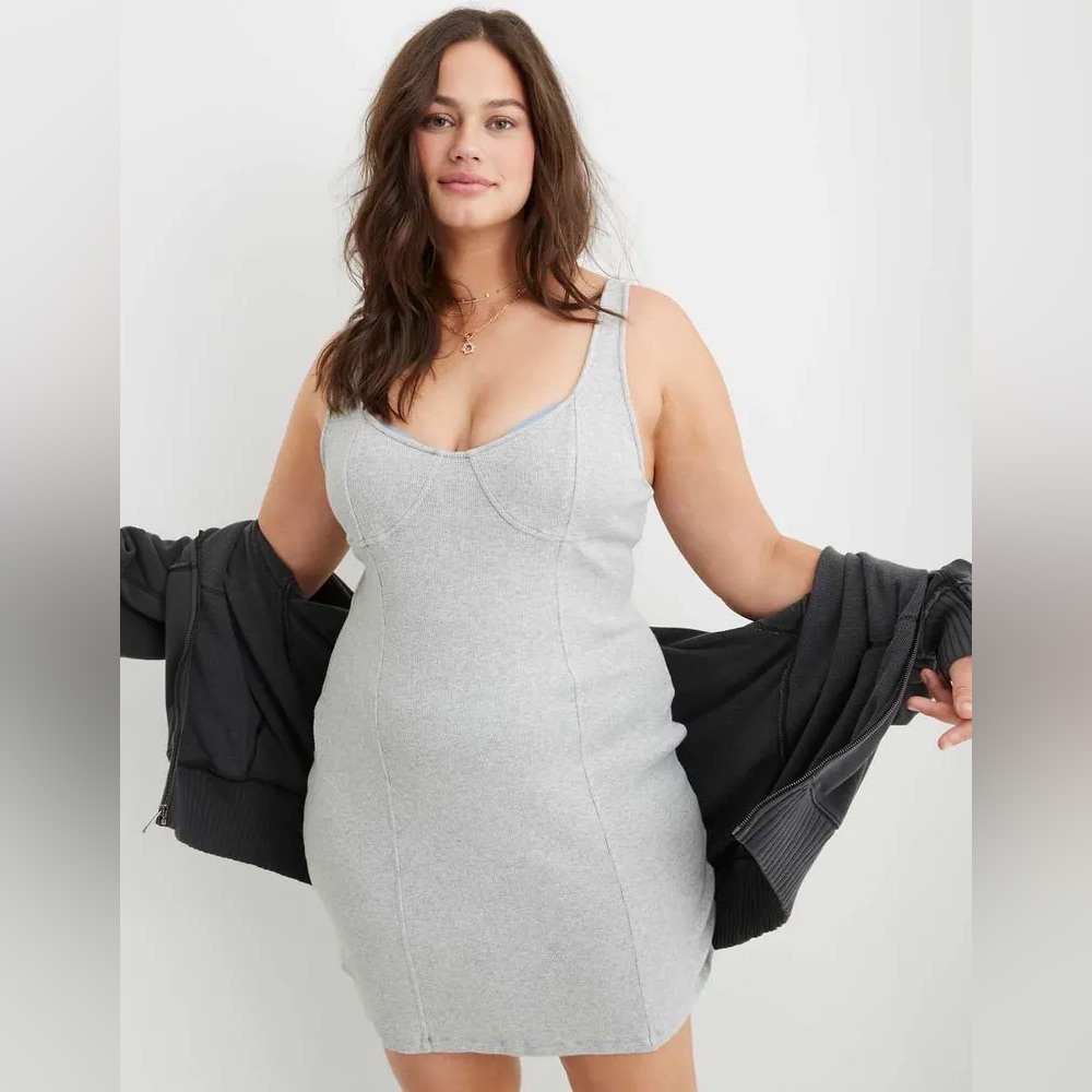 NWOT Aerie Gray Mini Dress